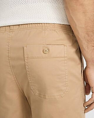 6" Cotton-Blend Drawstring Elastic Waist Short - thumbnail 9