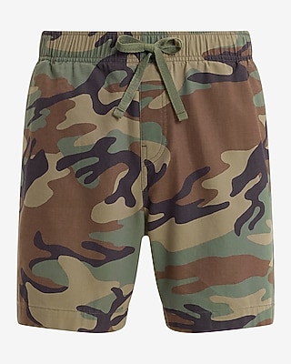 6" Camo Drawstring Elastic Waist Shorts - thumbnail 9
