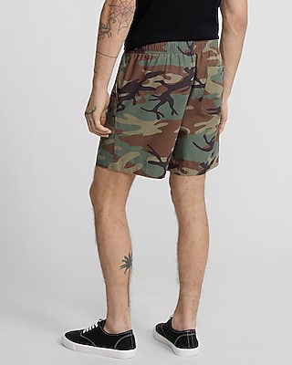 6" Camo Drawstring Elastic Waist Shorts - thumbnail 8