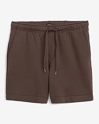 6" Drawstring Ribbed Sweatshorts