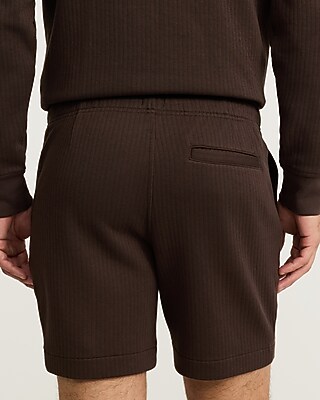 6" Drawstring Ribbed Sweatshorts