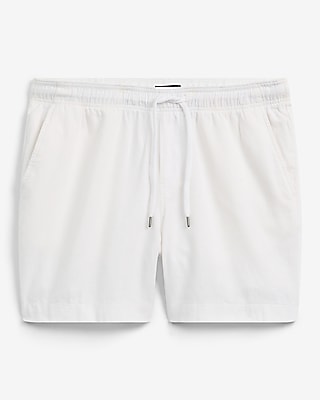 6" Linen-blend Drawstring Elastic Waist Short