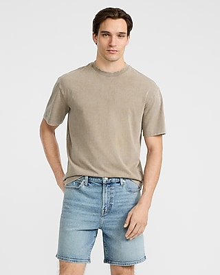 8" Light Wash Stretch Loose Denim Shorts