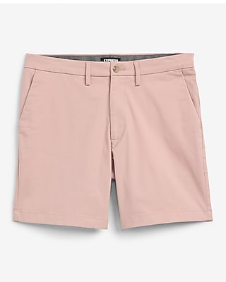 7" Comfort Waist Hyper Stretch Chino Shorts in Sea Blue - image 5