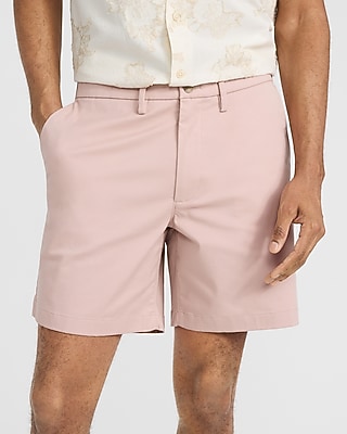 7" Comfort Waist Hyper Stretch Chino Shorts in Sea Blue - image 2