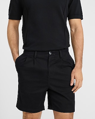 8"  Comfort Waist Hyper Stretch Double Pleat Chino Shorts