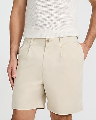 8"  Comfort Waist Hyper Stretch Double Pleat Chino Shorts
