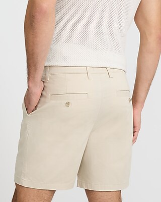 8"  Comfort Waist Hyper Stretch Double Pleat Chino Shorts