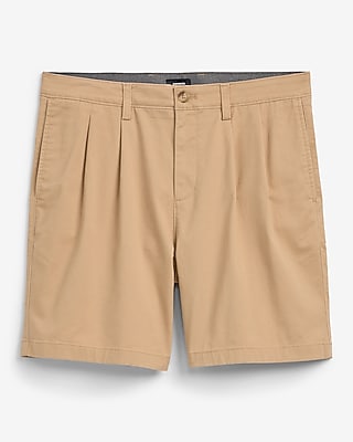 8"  Comfort Waist Hyper Stretch Double Pleat Chino Shorts