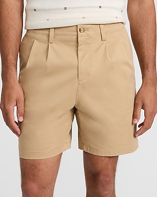 8"  Comfort Waist Hyper Stretch Double Pleat Chino Shorts