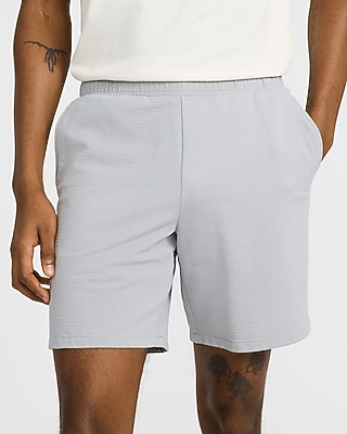 9" Seersucker Everyday Performance Hybrid Elastic Waist Suit Short