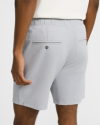 9" Seersucker Everyday Performance Hybrid Elastic Waist Suit Short