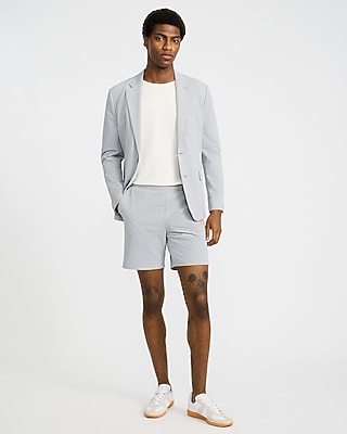 9" Seersucker Everyday Performance Hybrid Elastic Waist Suit Short