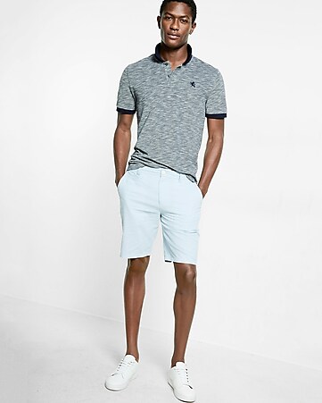 Classic Fit 10 Inch Destroyed Cotton Twill Short | Express