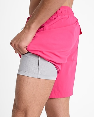 7" Elastic Waist Swim Trunks