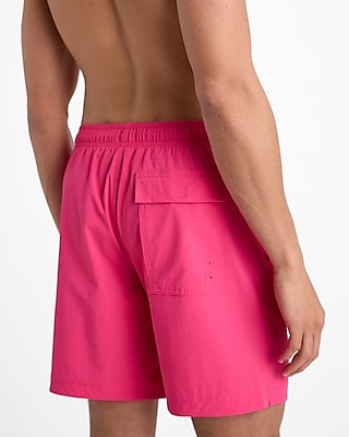 7" Elastic Waist Swim Trunks