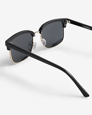 Black Browline Sunglasses | Express display picture 3