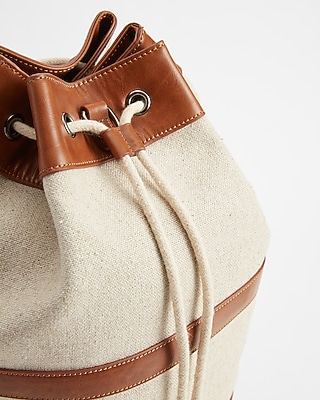 Striped Multi-Purpose Drawstring Tote