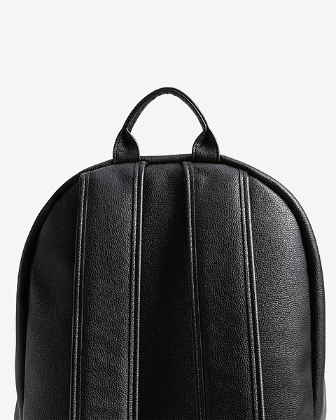Black Pres Leather Backpack