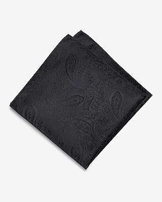Black Paisley Pocket Square