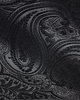 Black Paisley Pocket Square