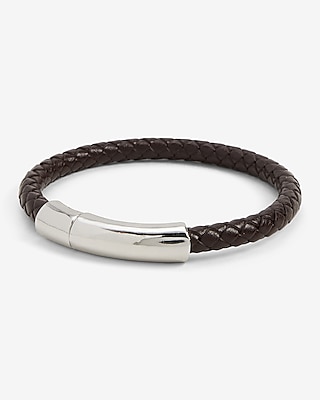 Brown Leather Braided Bracelet