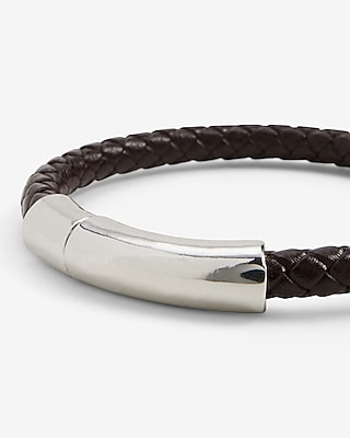 Brown Leather Braided Bracelet