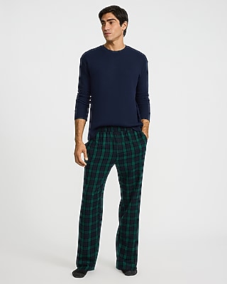 Green Plaid Flannel Pajama Pant