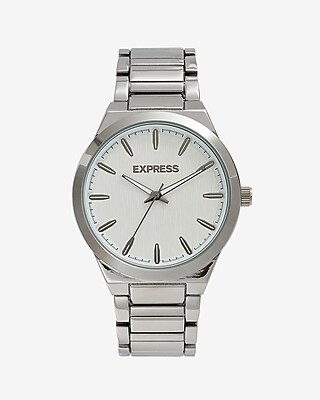Silver White Faced Watch | Express display picture 1