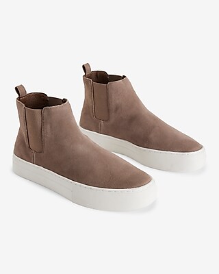 Brian Atwood X Express Genuine Suede Chelsea Sneakers