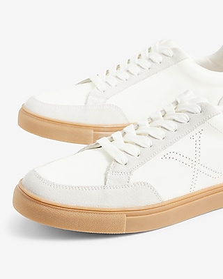 Genuine Suede X Logo Gum Sole Sneakers