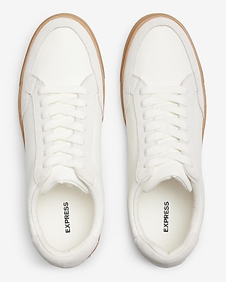 Genuine Suede X Logo Gum Sole Sneakers