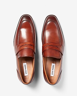 red steve madden loafers