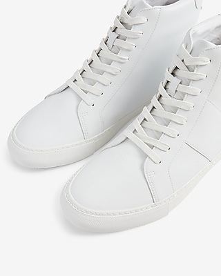 Faux Leather High Top Sneakers | Express display picture 1