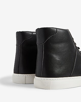 Faux Leather High Top Sneakers | Express display picture 1