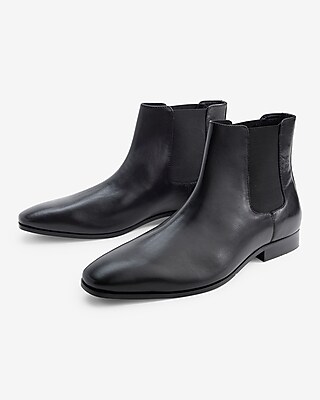 Black Genuine Leather Chelsea Boots | Express display picture 3