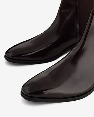 Express Black Leather Men\'s Chelsea Boots Black Genuine Leather Chelsea Boots | Express main image 2