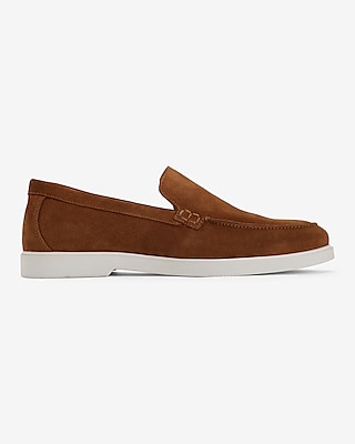 Tan Suede Slip On Everyday Performance Hybrid Loafers Express