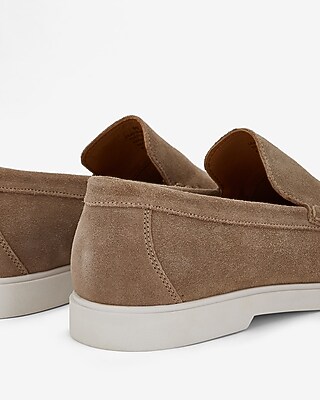 Tan Suede Slip On Everyday Performance Hybrid Loafers | Express display picture 2