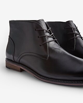mens black leather chukka boots