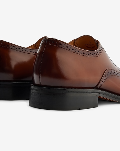 mens brown dress shoes The Slip-On (Chestnut) 9.5 / Wide Introducing our Brown Mens Clinton Tux Cap Cognac Leather Brogue Cap Toe