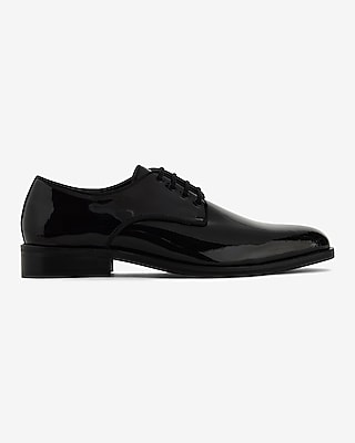 Men's Grey Patent Leather Tuxedo Shoes