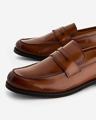 Cognac Leather Loafer Dress Shoes