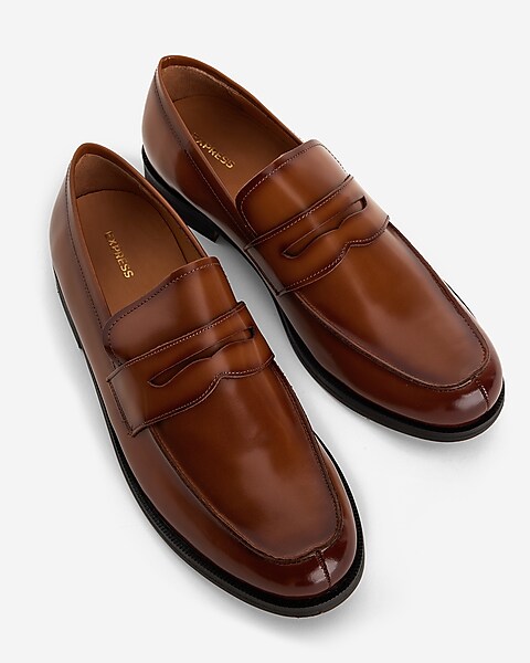 Cognac Leather Loafer Dress Shoes