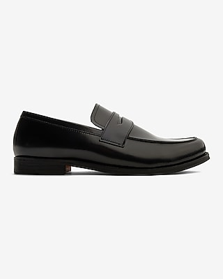 Black Leather Cap Toe Lace Up Dress Shoes