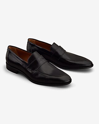 Express Black Leather Loafers Genuine Leather Loafer Dress Shoes | Express main image 4