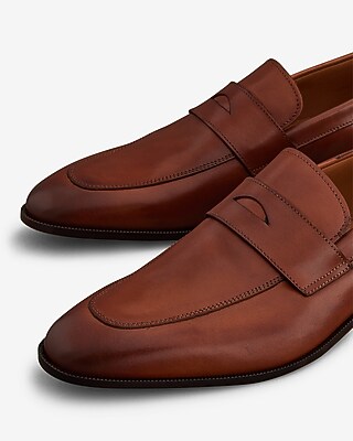 Edition Cognac Genuine Leather Loafers | Express