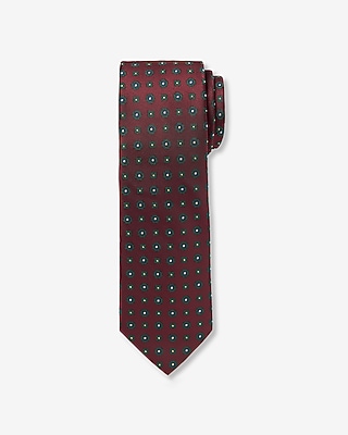 Classic Burgundy Floral Geo Tie
