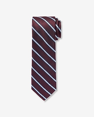 Classic Burgundy Varsity Striped Tie