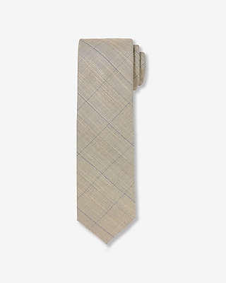 Classic Neutral Plaid Tie